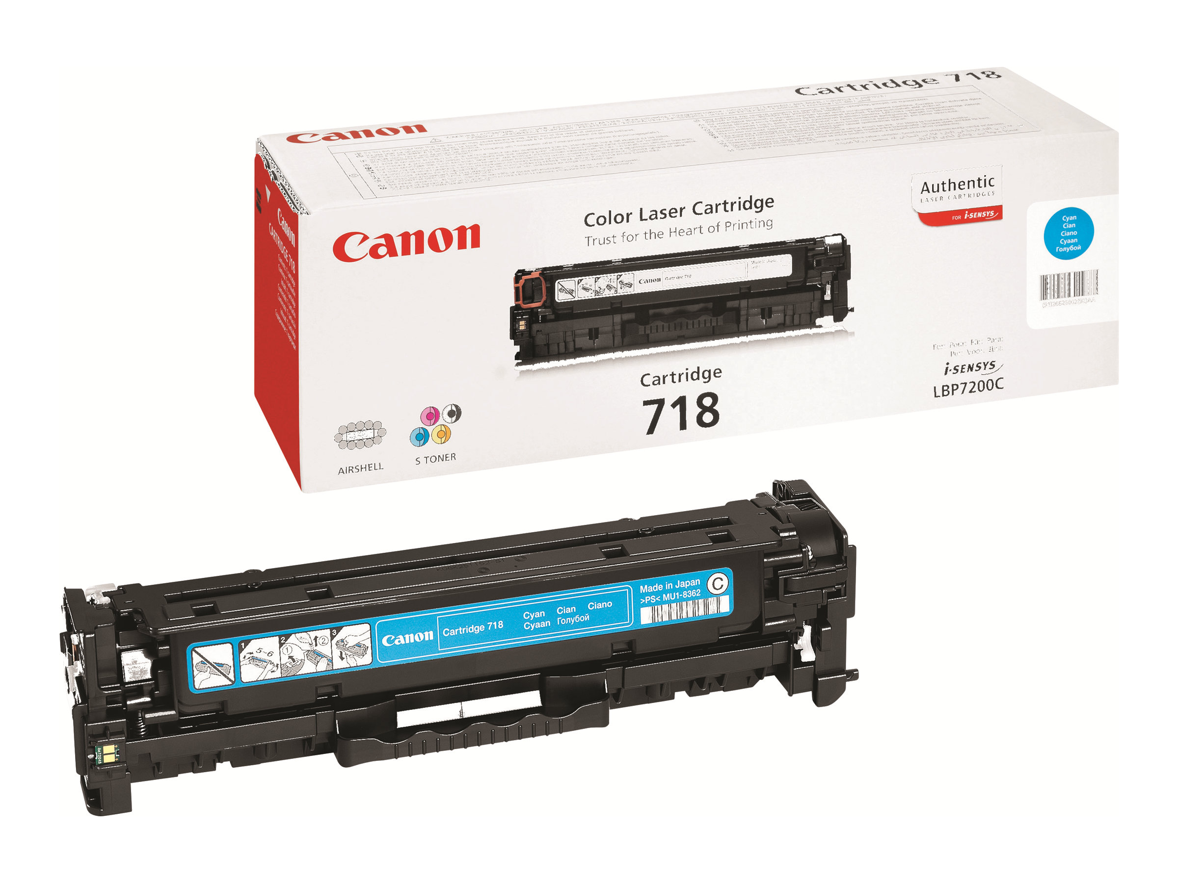 Toner CRG 718 cyan - für i-SENSYS LBP7210 - LBP7680 - MF728 - MF729 - MF8340 - MF8360 - MF8380 - MF8540 - MF8550 - MF8580