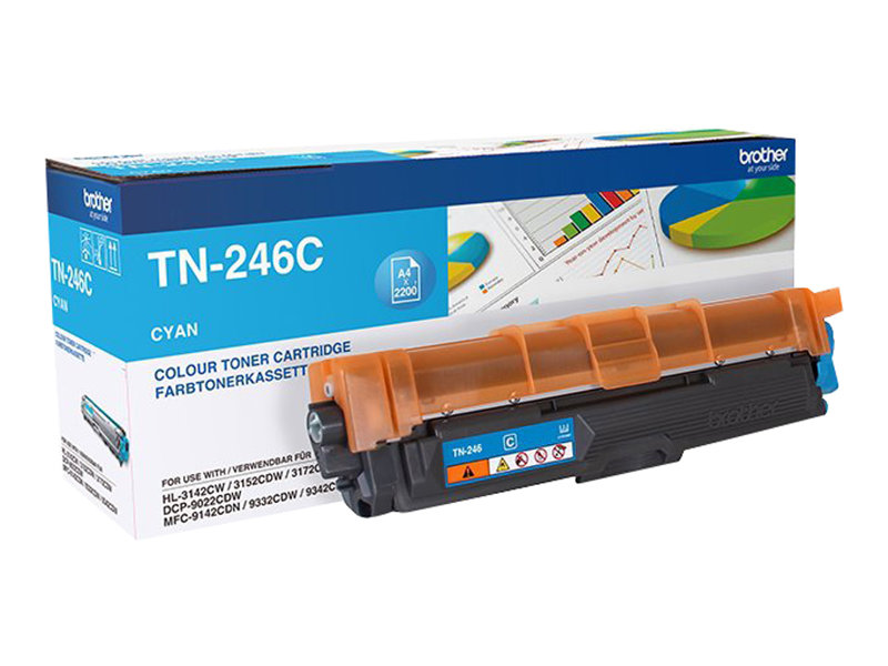 Brother TN246C - Cyan - Original - Tonerpatrone - für Brother DCP-9017 - DCP-9022 - HL-3142 - HL-3152 - HL-3172 - MFC-9142 - MFC-9332 - MFC-9342