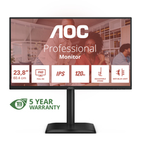 AOC 24E4U Full HD LED-Monitor 23.8"" - - 4 ms - 1.500:1 - 300 cd/m² - IPS - HDMI AOC 24E4U Full HD LED-Monitor 23.8"" - - 4 ms - 1.500:1 - 300 cd/m² - IPS - HDMI