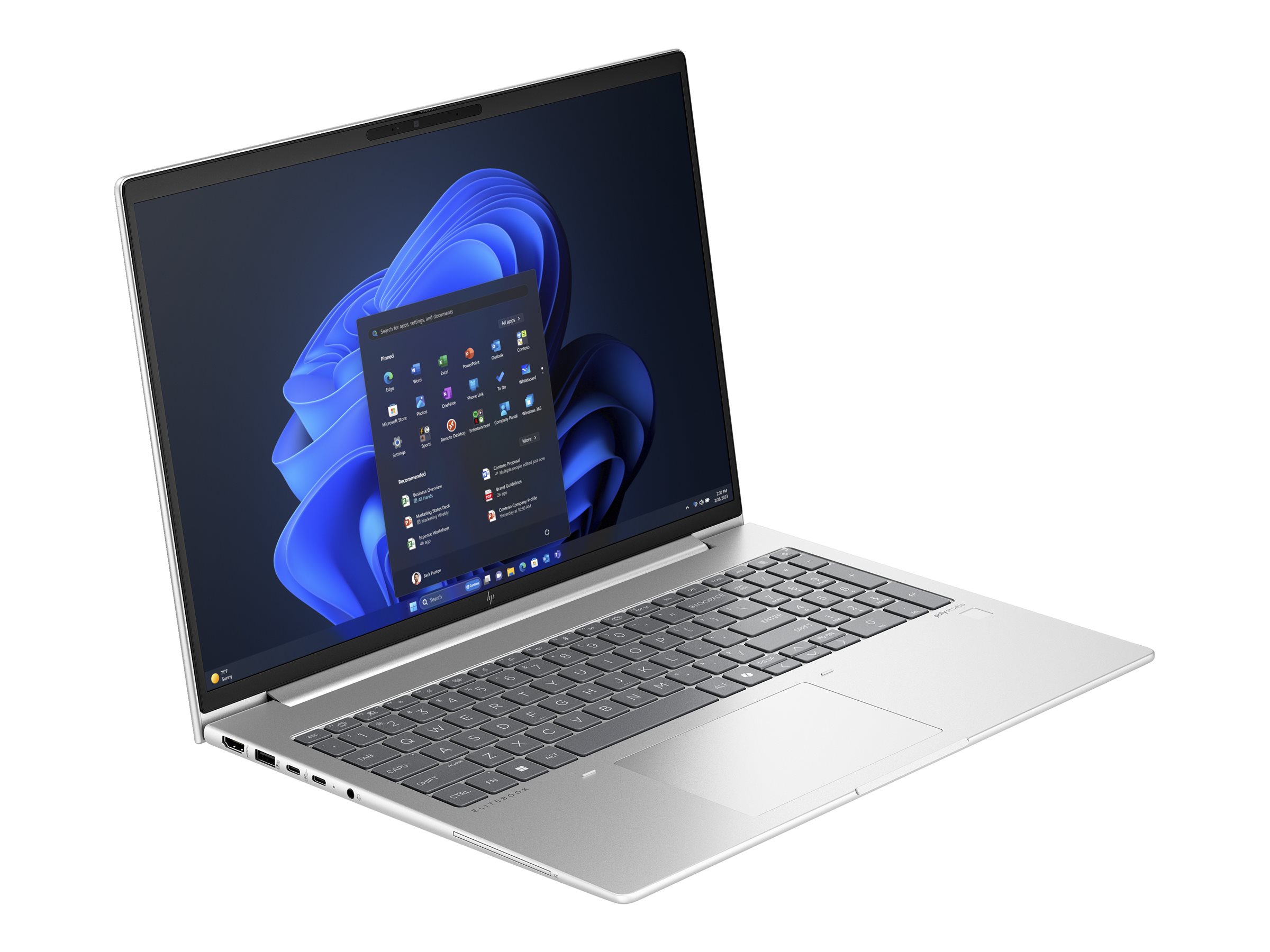 HP EliteBook 665 G11 Notebook - AMD Ryzen 5 7535U - IPS 1920 x 1200 - Wi-Fi 6E - Bluetooth - 4G LTE-A Pro - Pike Silver Aluminium - kbd: Deutsch - mit HP Wolf Pro Security Edition (1 Jahr)