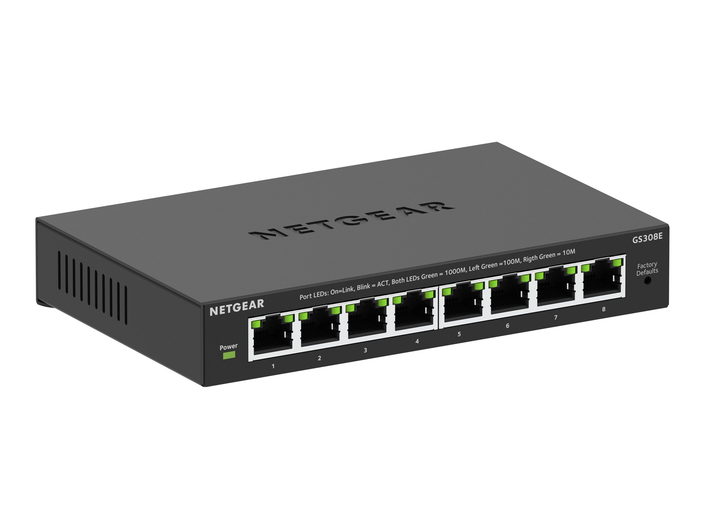 Netgear 300 Series SOHO Plus GS308E - Switch - L3 Lite - Smart - 8 x 10/100/1000 Netgear 300 Series SOHO Plus GS308E - Switch - L3 Lite - Smart - 8 x 10/100/1000