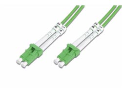 DIGITUS LWL Multimode Patchkabel, LC / LC - bis LC Multi-Mode (M) - 2 m - Glasfaser - Duplex - 50/125 Mikrometer - OM5 - geschirmt - halogenfrei - Spring Green