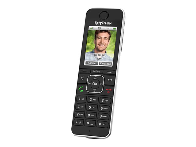 AVM FRITZ!Fon C6 - Schwarz 1 Li-Ion-Akku, 1000 mAh, 240 x 320 Pixel, - Anrufbeantworter - mit Internetradio mit Rufnummernanzeige - ECO DECT\GAP - dreiweg Anruffunktion - SIP - Schwarz AVM FRITZ!Fon C6 - Schwarz 1 Li-Ion-Akku, 1000 mAh, 240 x 320 Pixel, - Anrufbeantworter - mit Internetradio mit Rufnummernanzeige - ECO DECT\GAP - dreiweg Anruffunktion - SIP - Schwarz