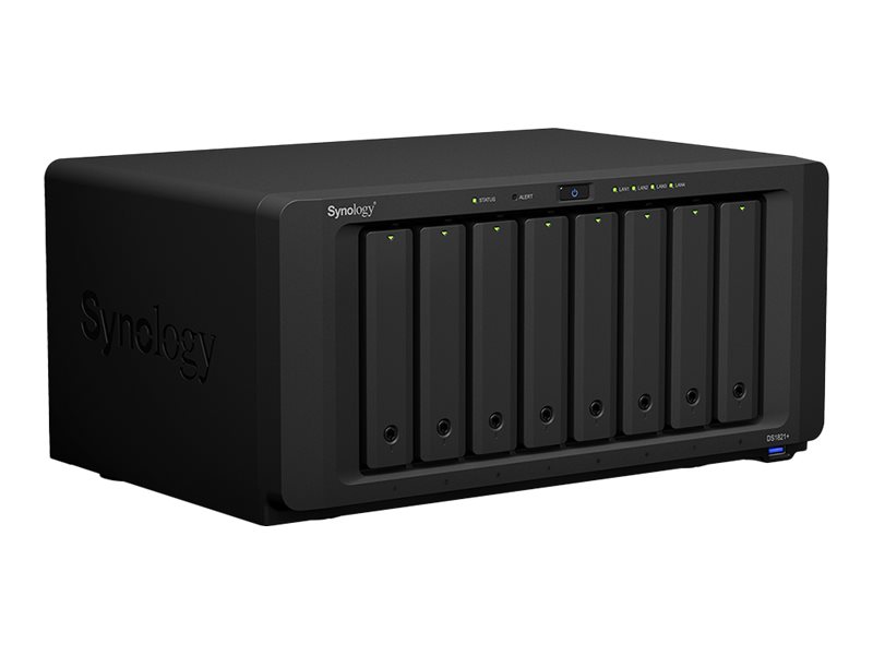 Synology Disk Station DS1821+ - NAS-Server - 8 Schächte - SATA 6Gb/s - RAID RAID 0 - 1 - 5 - 6 - 10 - JBOD - RAM 4 GB - Gigabit Ethernet - iSCSI Support