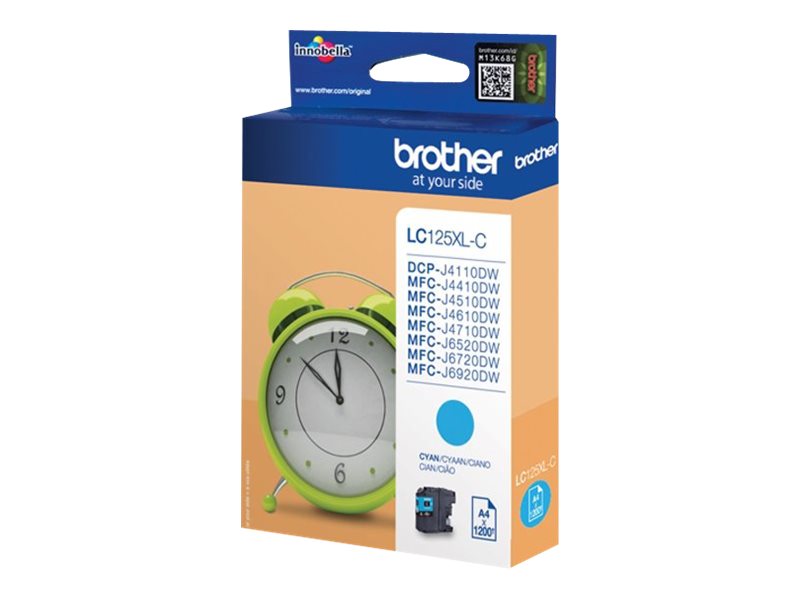 Brother LC125XLC - Sehr hohe Ergiebigkeit - Cyan - Original - Tintenpatrone - für Brother DCP-J4110 - MFC-J4410 - J4510 - J4610 - J4710 - J6520 - J6720 - J6920 Brother LC125XLC - Sehr hohe Ergiebigkeit - Cyan - Original - Tintenpatrone - für Brother DCP-J4110 - MFC-J4410 - J4510 - J4610 - J4710 - J6520 - J6720 - J6920
