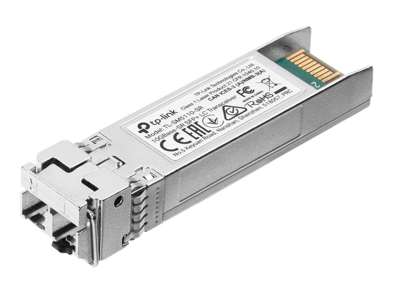 TP-LINK TL-SM5110-SR - SFP+-Transceiver-Modul - 10GbE - 10GBase-SR - LC/UPC Multi-Modus - bis zu 300 m - 850 nm - für JetStream TL-SG3428X - TL-SG3452XP V1 TP-LINK TL-SM5110-SR - SFP+-Transceiver-Modul - 10GbE - 10GBase-SR - LC/UPC Multi-Modus - bis zu 300 m - 850 nm - für JetStream TL-SG3428X - TL-SG3452XP V1