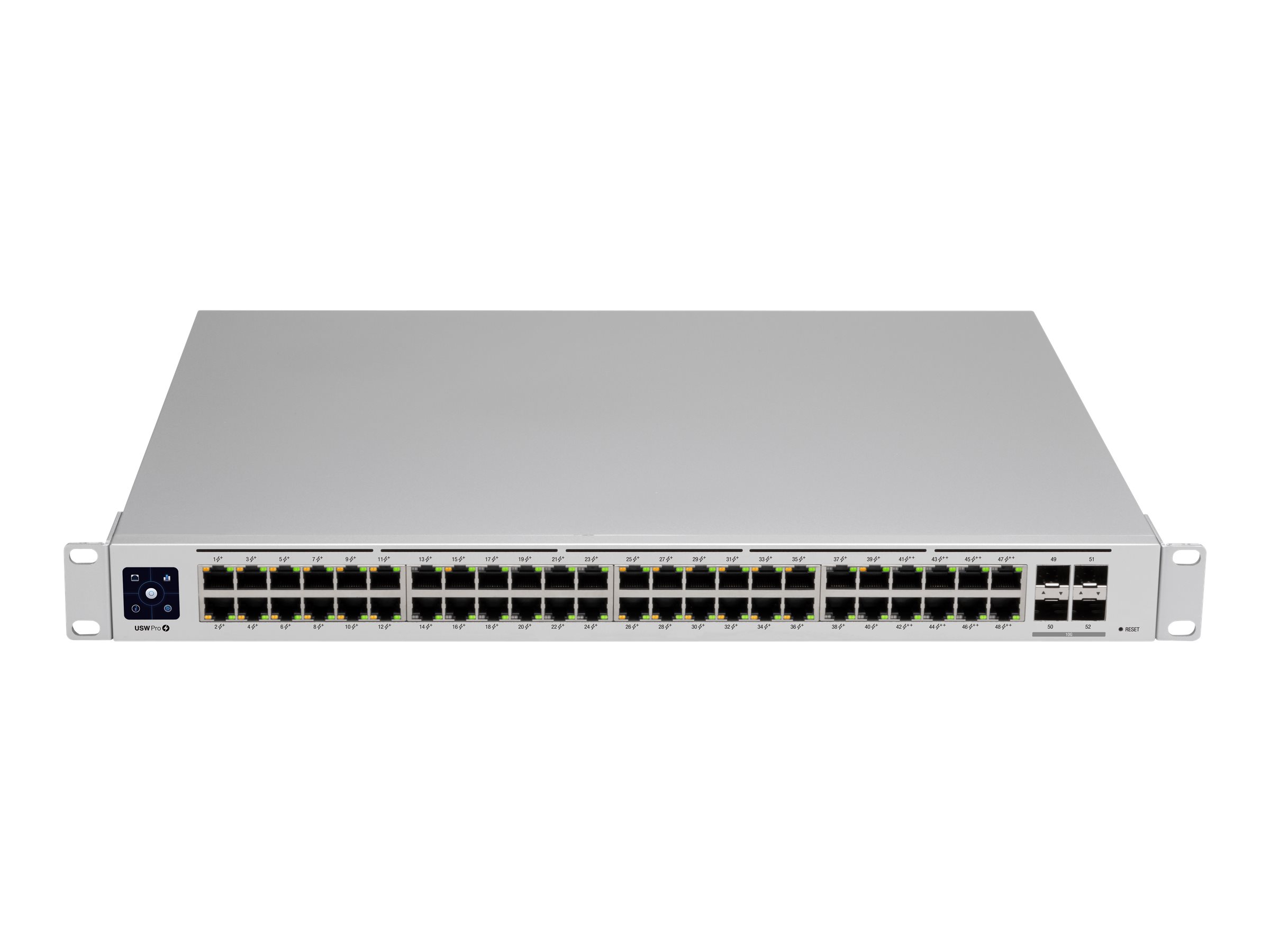 Ubiquiti UniFi Switch USW-PRO-48-POE - Switch - managed - 48 x 10/100/1000 (40 PoE+, 8 PoE++) - + 4 x 10Gb Ethernet SFP+ - an Rack montierbar - PoE++ (600 W) - AC 120/230 V / DC 11,5/52 V Ubiquiti UniFi Switch USW-PRO-48-POE - Switch - managed - 48 x 10/100/1000 (40 PoE+, 8 PoE++) - + 4 x 10Gb Ethernet SFP+ - an Rack montierbar - PoE++ (600 W) - AC 120/230 V / DC 11,5/52 V