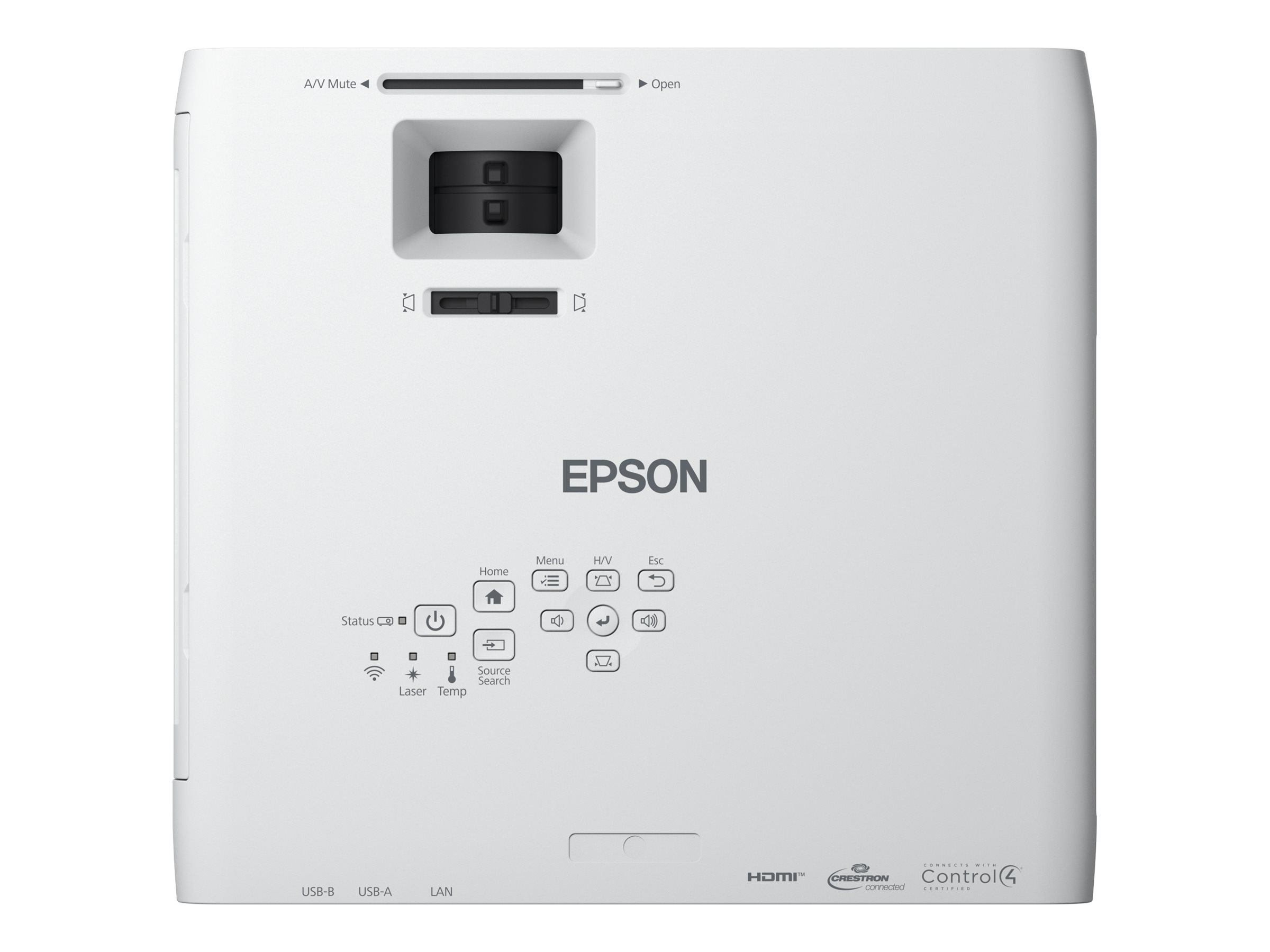 Epson EB-L260F - 3-LCD-Projektor - 4600 lm (weiß) - 4600 lm (Farbe) - 16:9 - 1080p - 802.11a/b/g/n/ac Wireless / LAN/ Miracast - weiß