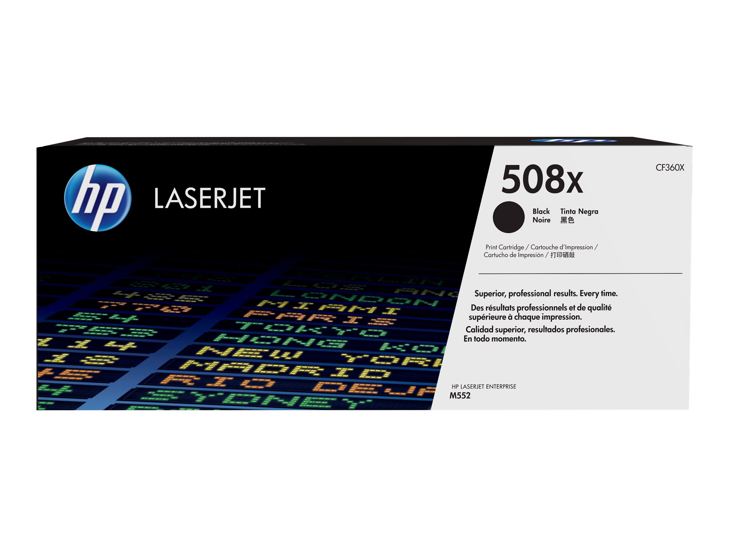 HP Toner 508X schwarz f. LaserJet + JetIntelligence hohe Kapazität - für Color LaserJet Enterprise MFP M577; LaserJet Enterprise Flow MFP M577