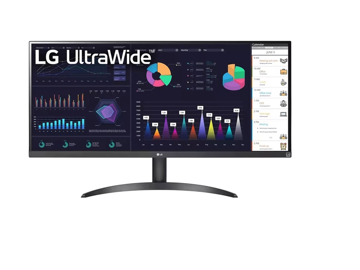 LG UltraWide 34WQ500-B - LED-Monitor - 86.7 cm - 2560 x 1080 UWFHD @ 100 Hz - IPS - HDR10 - 1 ms - HDMI - DisplayPort