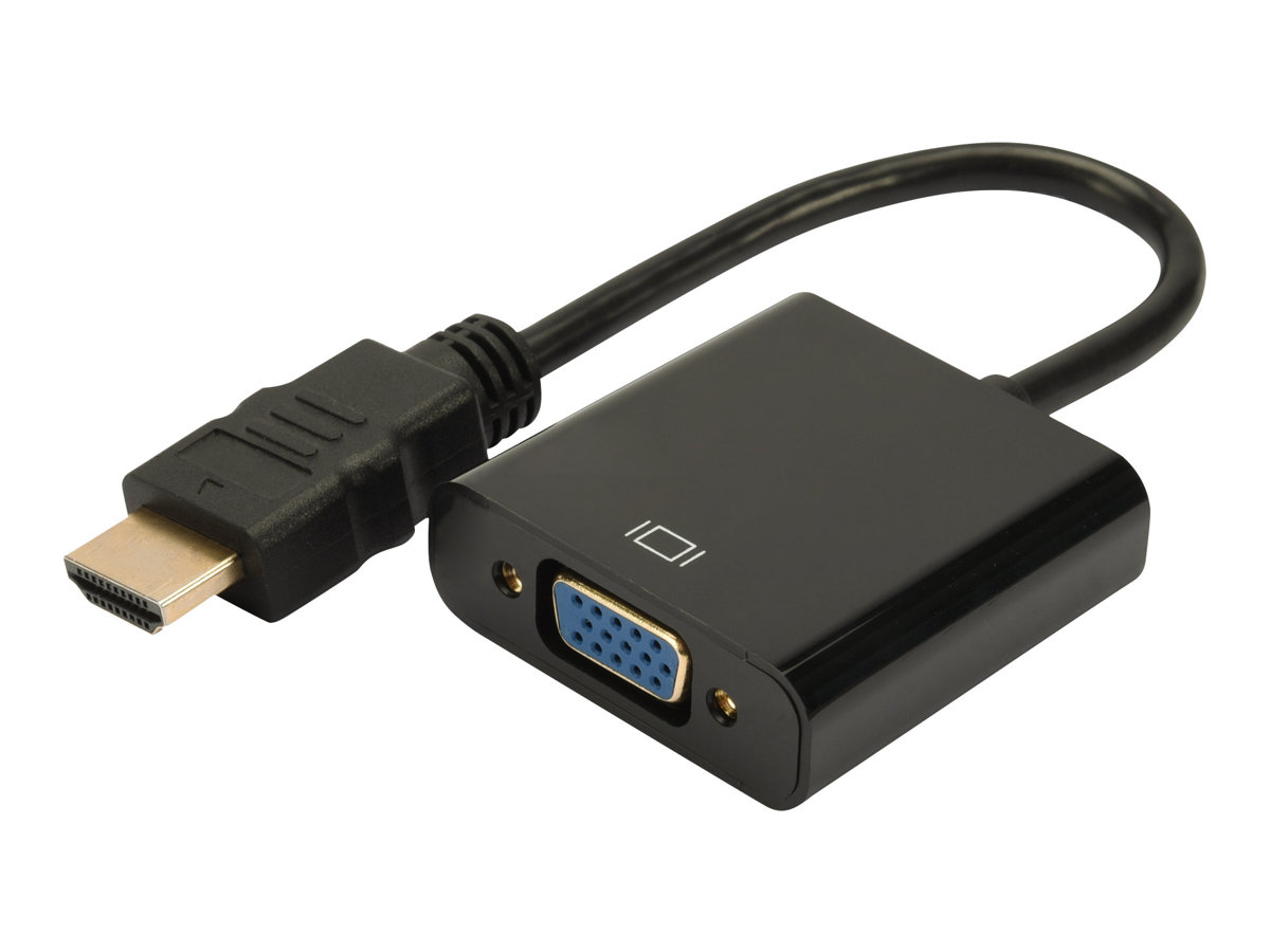 DIGITUS HDMI A auf VGA Converter schwarz - bis HD-15 (VGA) - Mini-Stecker (W) - Schwarz DIGITUS HDMI A auf VGA Converter schwarz - bis HD-15 (VGA) - Mini-Stecker (W) - Schwarz