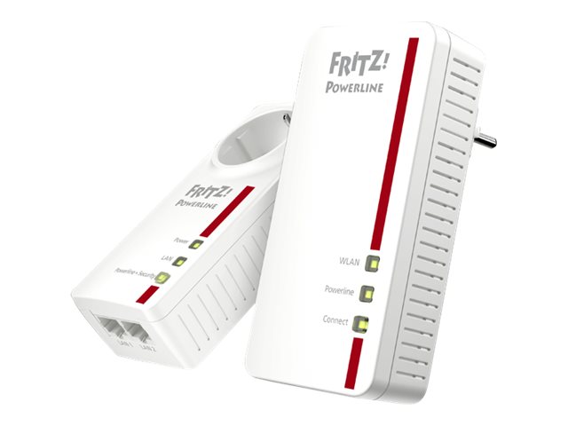 FRITZ! Powerline 1260E WLAN Set - 2.0 - IEEE 1901 - 802.11a/b/g/n/ac - Dual-Band - an Wandsteckdose anschließbar