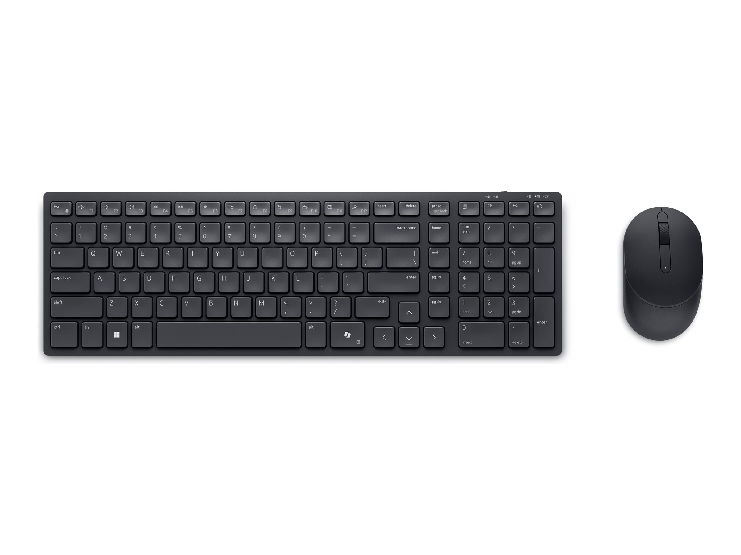 Dell Silent Keyboard and Mouse KM555 -Tastatur-und-Maus-Set - kabellos - 2.4 GHz - Bluetooth 5.1 - QWERTZ - Deutsch - Schwarz - mit 3 Jahre Advanced Exchange-Service