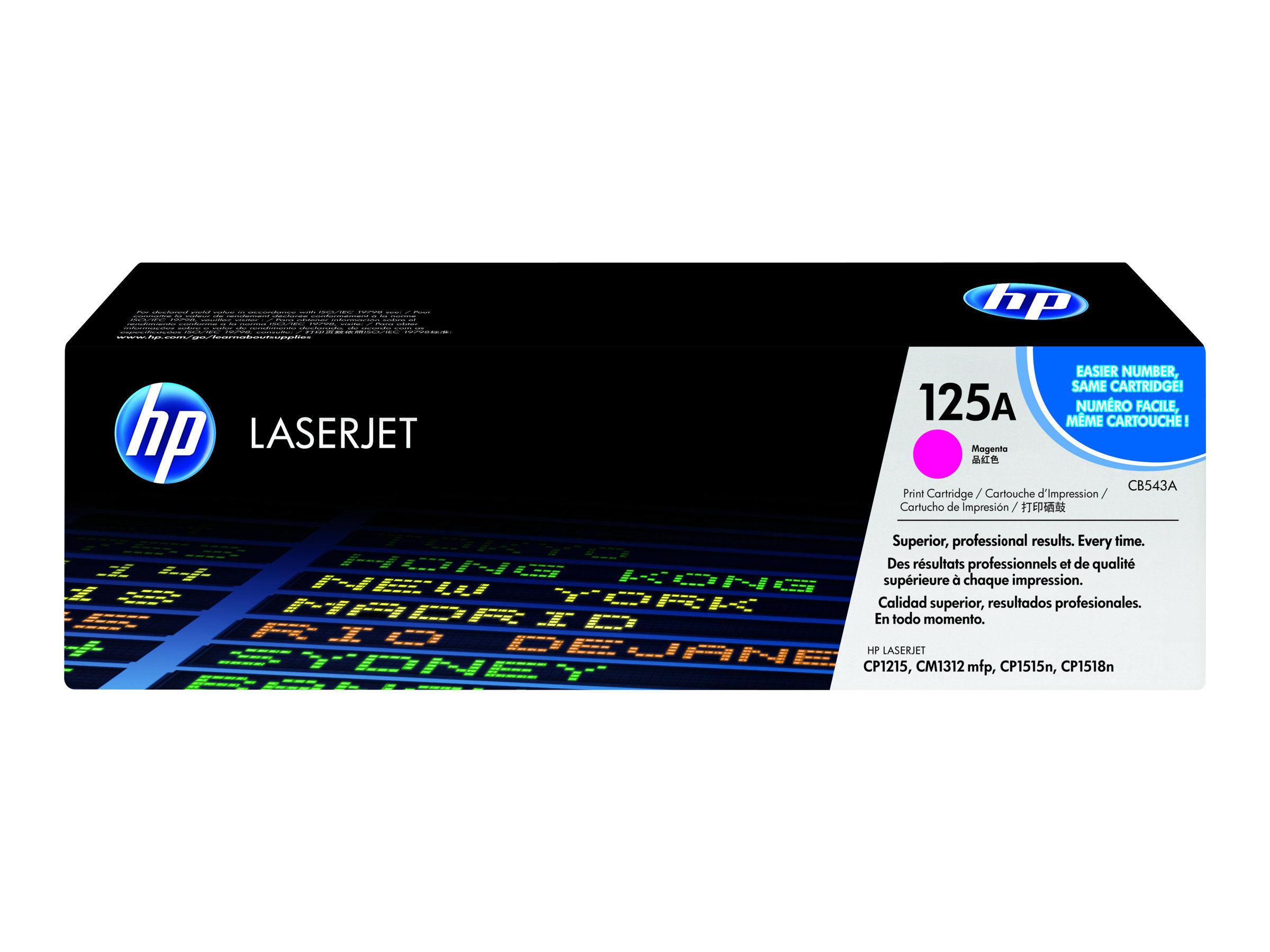 HP 125A - Magenta - original - LaserJet - Tonerpatrone (CB543A) - für Color LaserJet CM1312 MFP - CP1215 - CP1217 - CP1515n - CP1518ni