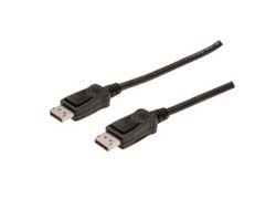 DIGITUS DisplayPort Anschlusskabel - zu DisplayPort (M) - 1 m - geformt - Schwarz