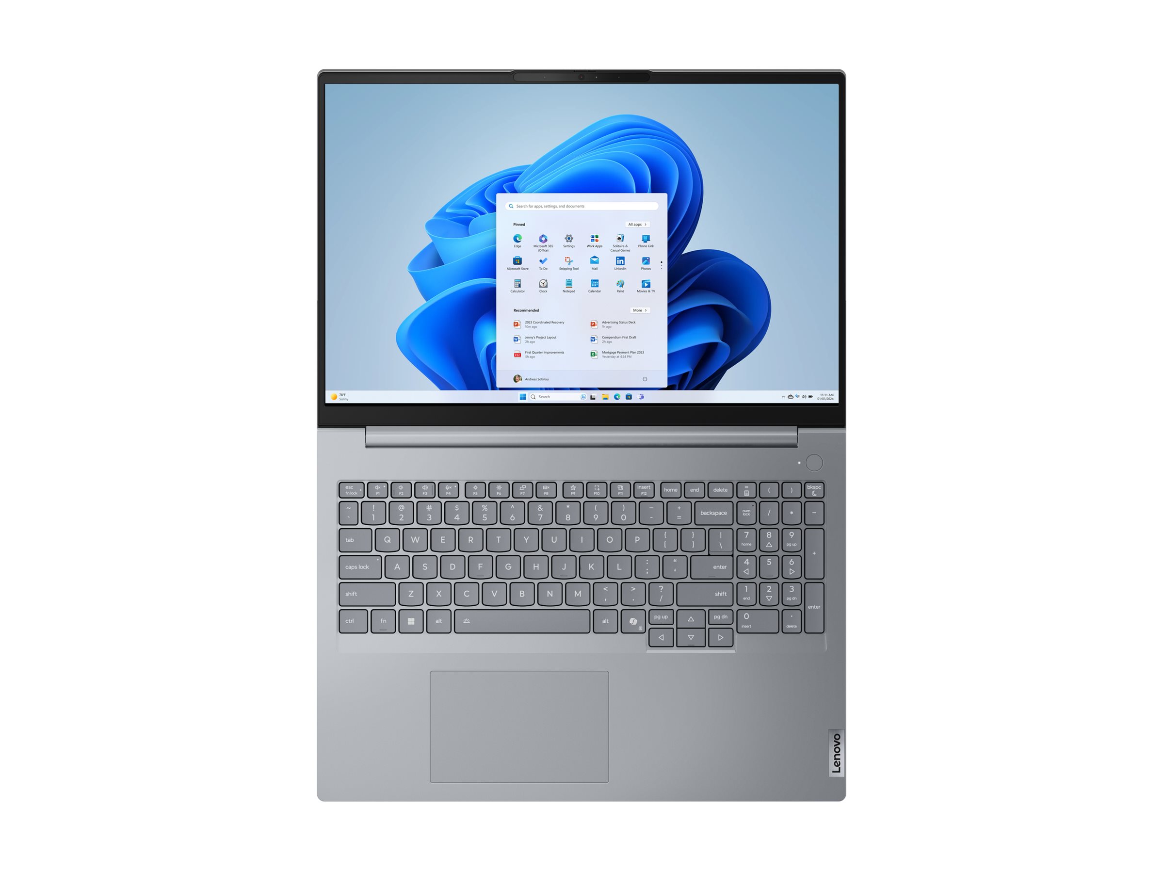 Lenovo ThinkBook 16 G8 IAL 21SK - 180°-Scharnierdesign - Intel Core Ultra 5 225U - Win 11 Pro - Inte - IPS 1920 x 1200 - Wi-Fi 6E - Bluetooth - Arctic Grey - kbd: Deutsch - mit 1 Jahr Lenovo Premier Support