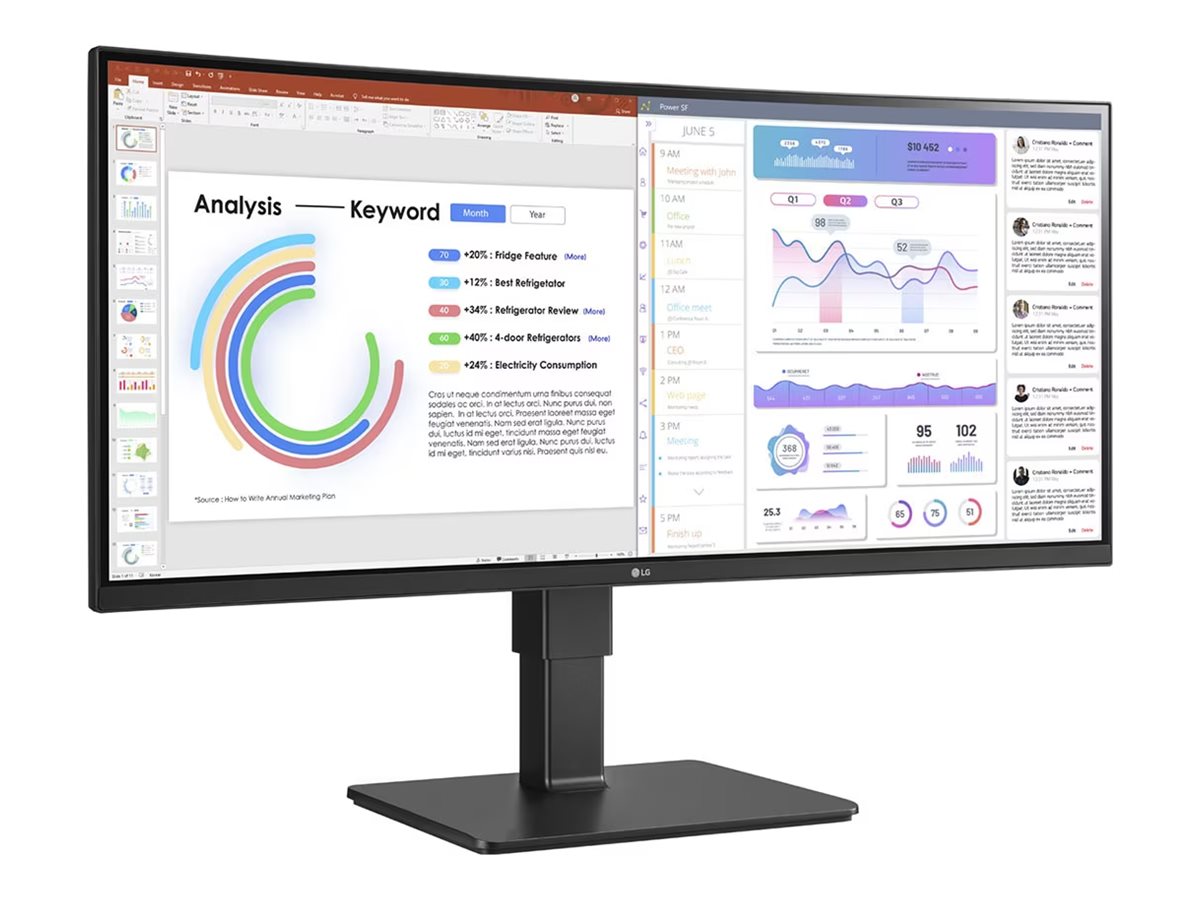 LG UltraWide 34BQ77QB-B - LED-Monitor - gebogen - - 3440 x 1440 UWQHD @ 60 Hz - IPS - 300 cd/m² - 1000:1 - HDR10 - 5 ms - 2xHDMI - DisplayPort - USB-C - Lautsprecher