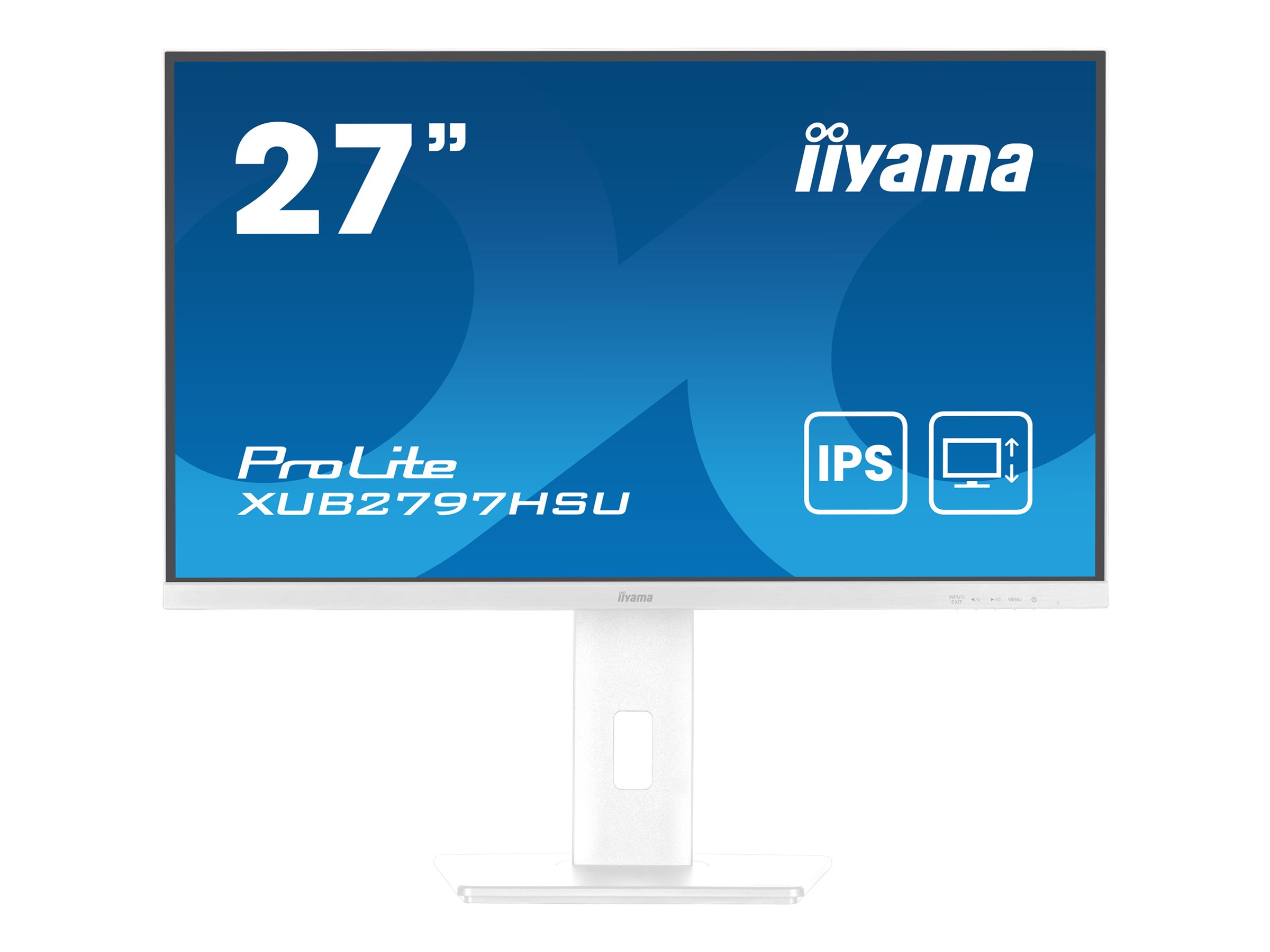 Iiyama ProLite XUB2797HSU-W2 - LED-Monitor - 68.6 - 1920 x 1080 Full HD (1080p) @ 100 Hz - IPS - 300 cd/m² - 1000:1 - 1 ms - HDMI - DisplayPort - Lautsprecher - weiß - Matte