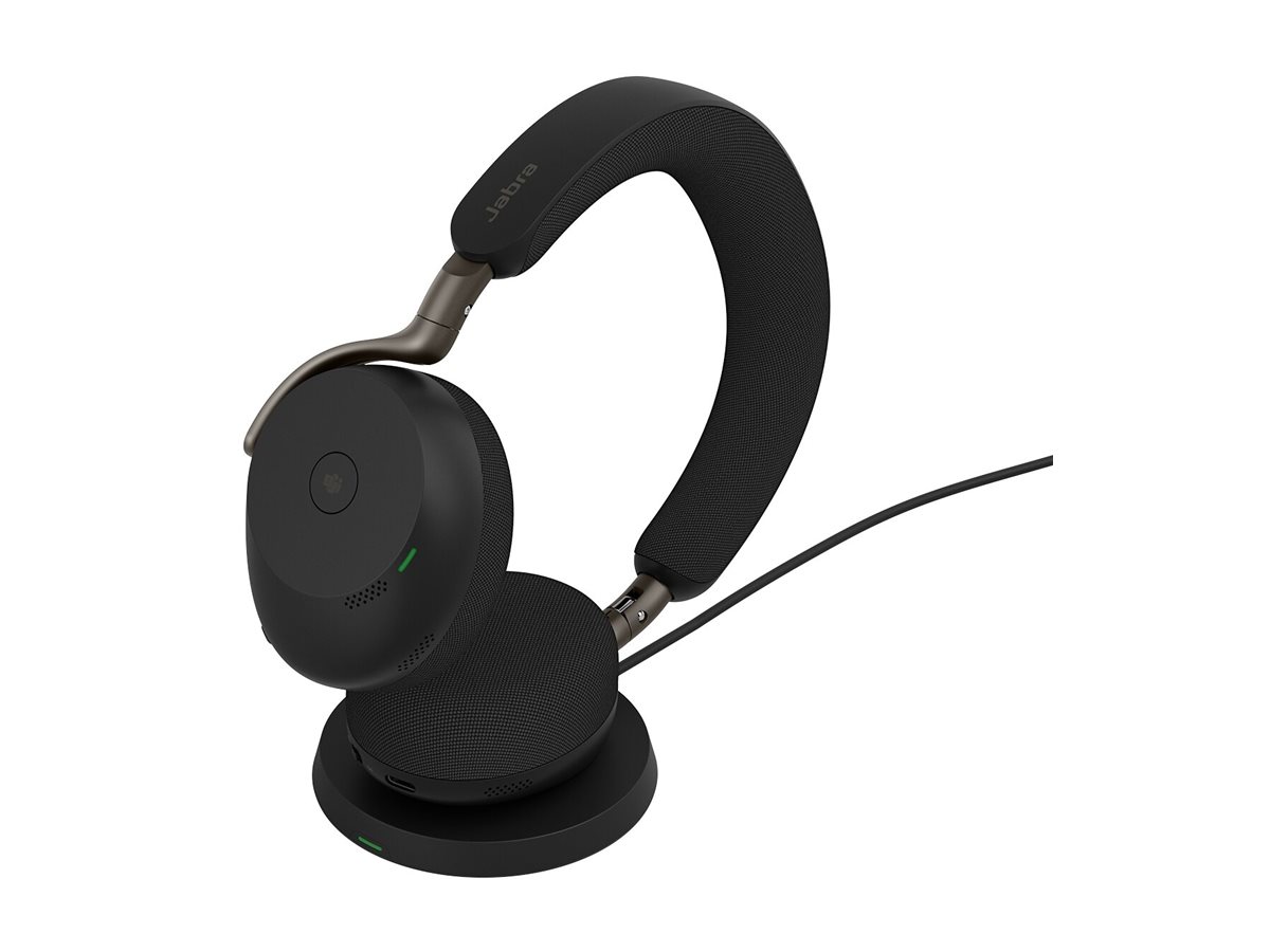 Jabra Evolve3 75 MS - Headset - On-Ear - Bluetooth - kabellos - aktive Rauschunterdrückung - USB-C über Bluetooth-Adapter - Schwarz - Zertifiziert für Microsoft Teams - Zertifiziert für Microsoft Teams Open Office Jabra Evolve3 75 MS - Headset - On-Ear - Bluetooth - kabellos - aktive Rauschunterdrückung - USB-C über Bluetooth-Adapter - Schwarz - Zertifiziert für Microsoft Teams - Zertifiziert für Microsoft Teams Open Office