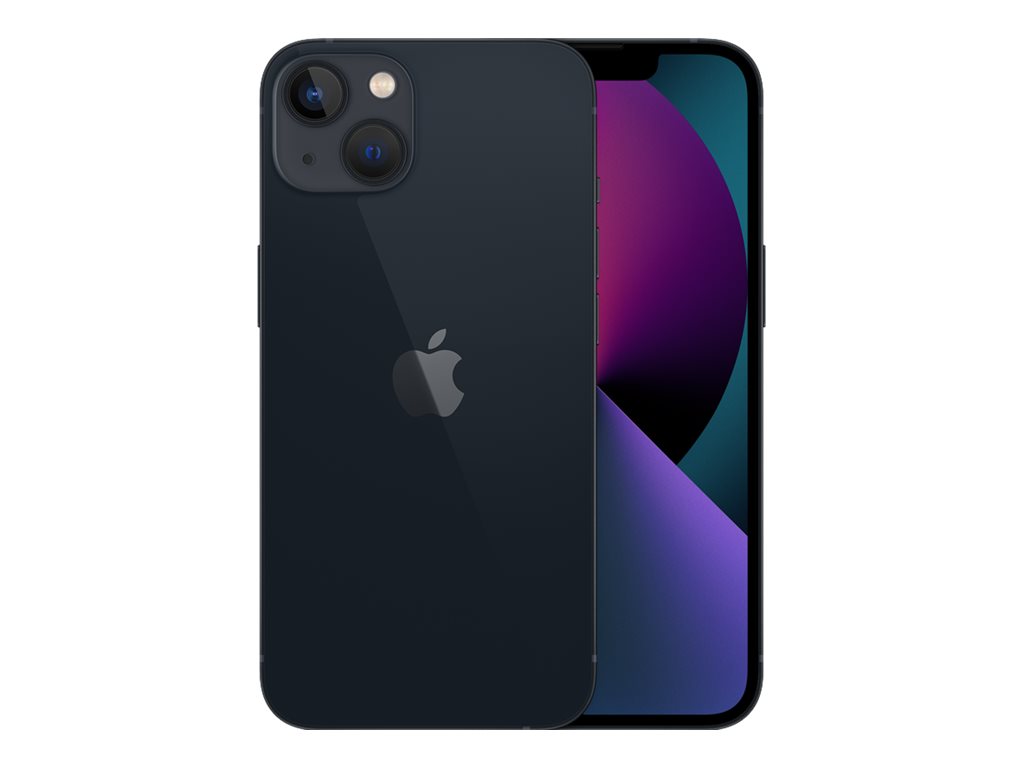 Apple iPhone 13 - 5G Smartphone - Dual-SIM / Interner Speicher 256 GB - OLED-Display - 6.1" - 2532 x 1170 Pixel - 2 x Rückkamera 12 MP - 12 MP - front camera 12 MP - Midnight
