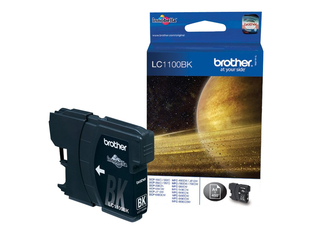 Brother LC1100BK - Schwarz - Original - Tintenpatrone - für Brother DCP-185 - 385 - 395 - 585 - J715 - MFC-490 - 5490 - 5890 - 5895 - 6890 - 790 - 795 - 990 - J615