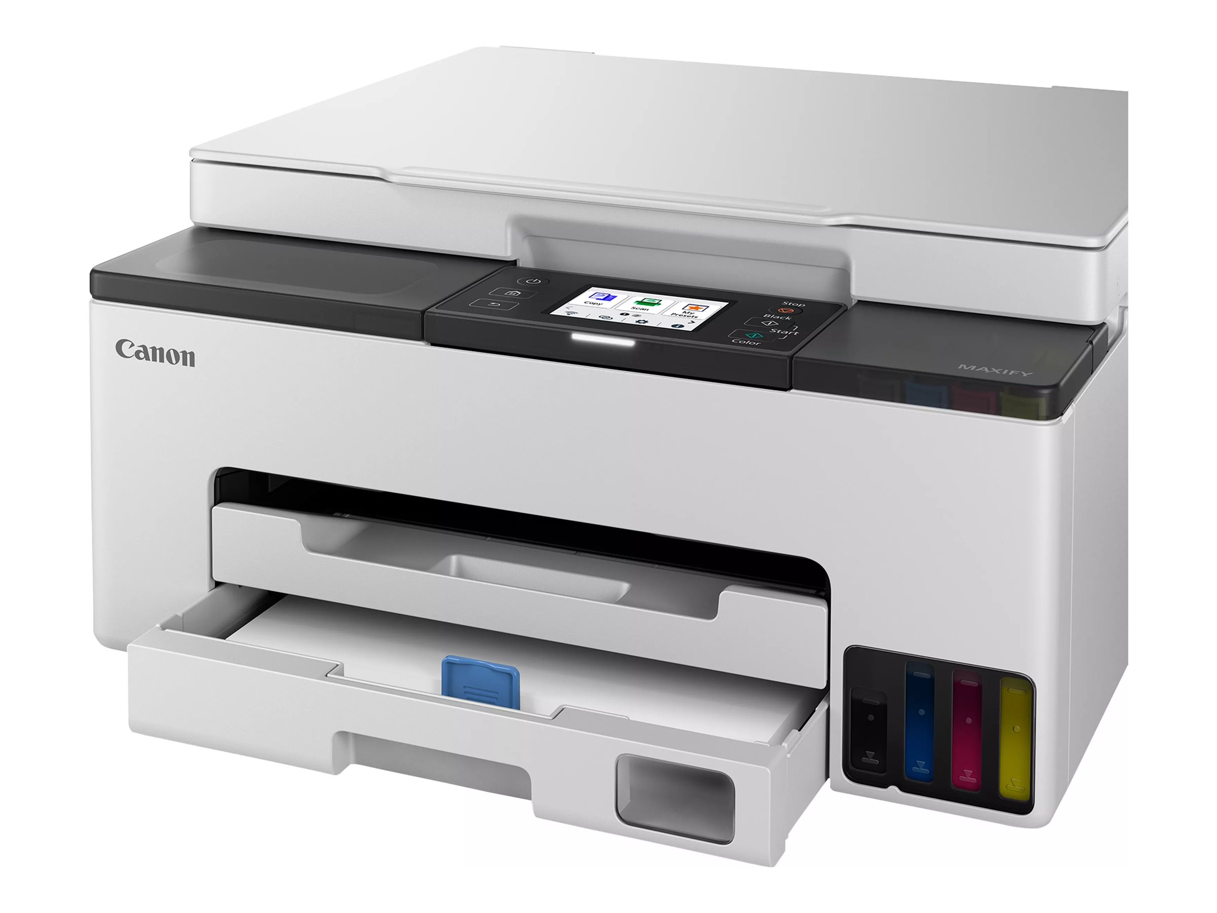 Canon MAXIFY GX1050 - Multifunktionsdrucker - Farbe - Tintenstrahl - nachfüllbar - Legal (216 x 356 - /A4 (210 x 297 mm) (Original) - A4/Legal (Medien) - bis zu 15 ipm (Drucken) - 250 Blatt - USB 2.0 - Wi-Fi(ac) - LAN