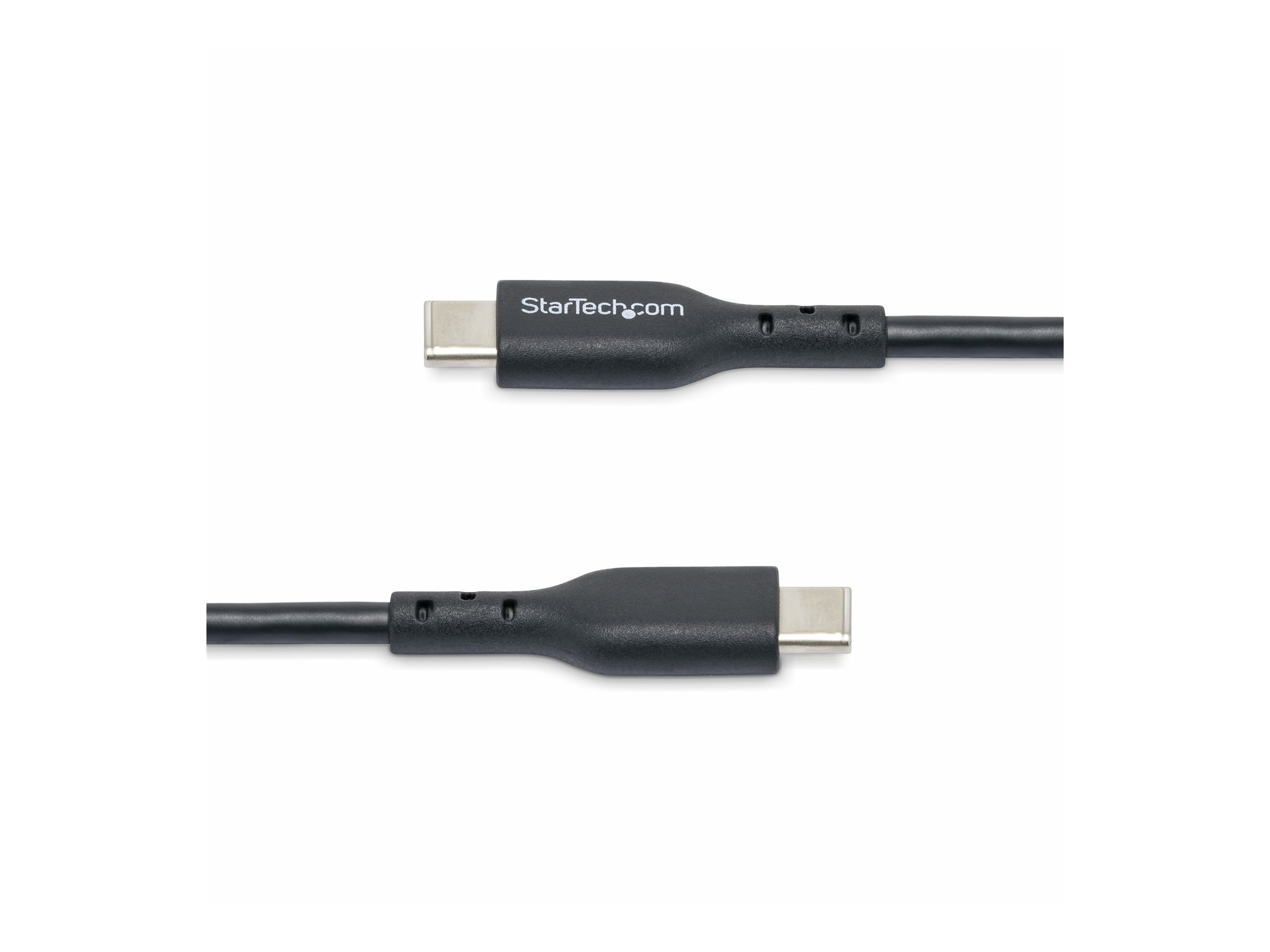 StarTech.com 1m (3ft) USB C Charging Cable, USB-C Kabel - zu 24 pin USB-C (M) - USB 2.0 - 5 / 9 / 12 / 15 / 20 V - 3 A - 1 m - USB Power Delivery (60W) - Schwarz