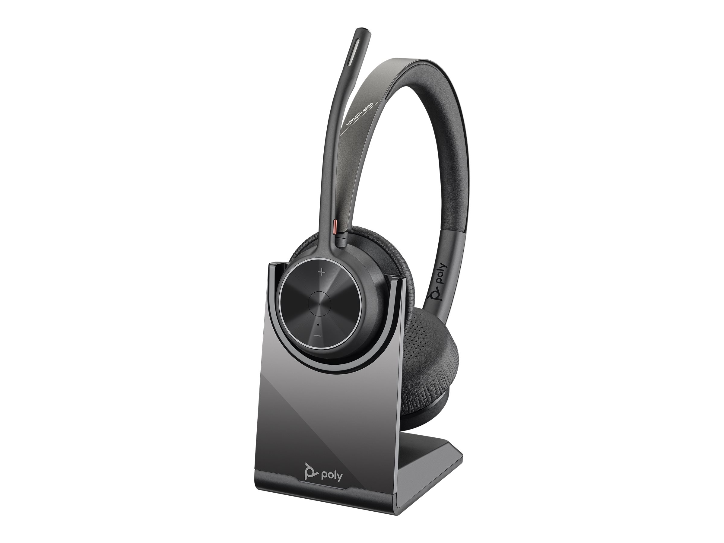 POLY Voyager 4320 UC, Kopfhörer, Kopfband,Büro/Callcenter, Schwarz, Binaural, Anruf - On-Ear - Bluetooth - kabellos - USB-A - Geräuschisolierung - Zoom Certified