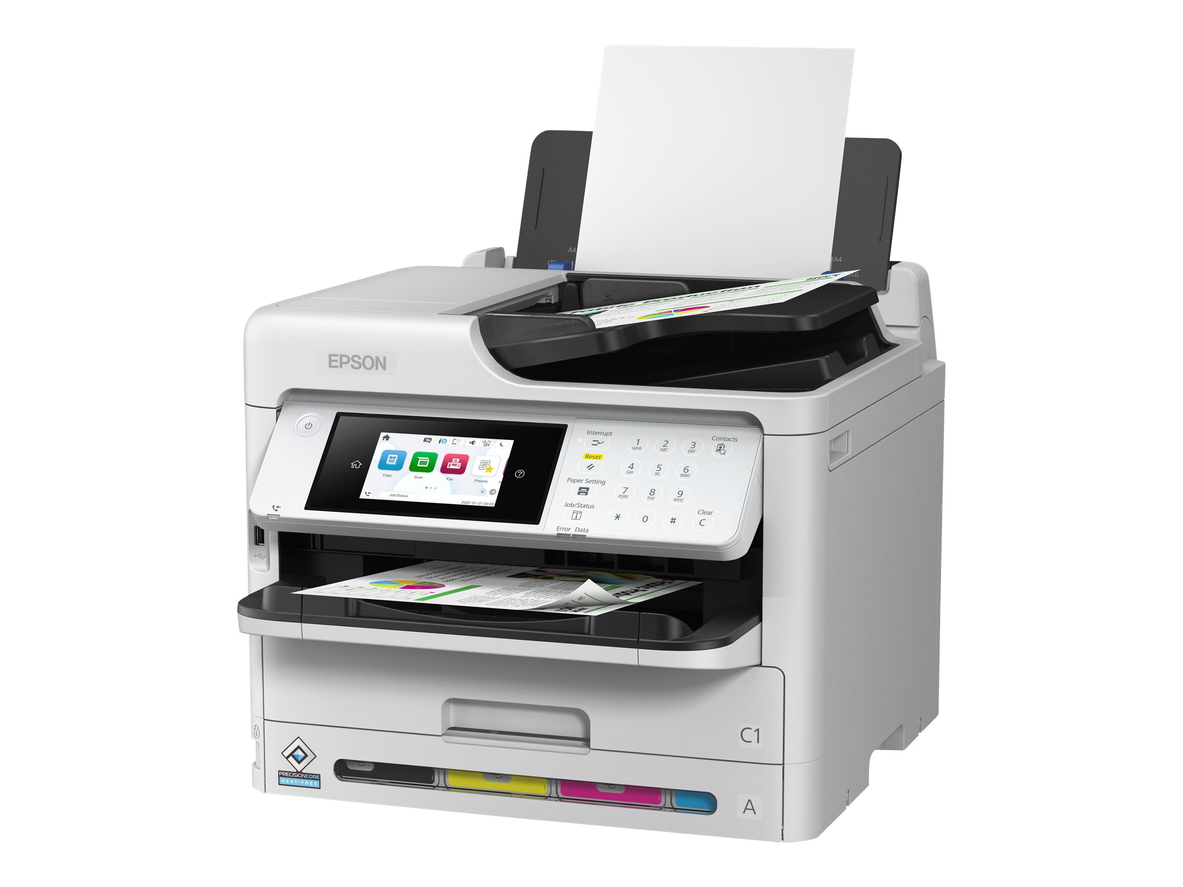 Epson WorkForce Pro WF-C5890DWF BAM - Multifunktionsdrucker - Farbe - Tintenstrahl - A4/Legal (Medie - bis zu 25 Seiten/Min. (Drucken) - 330 Blatt - 33.6 Kbps - USB 2.0 - Gigabit LAN - Wi-Fi(n) - USB 2.0-Host