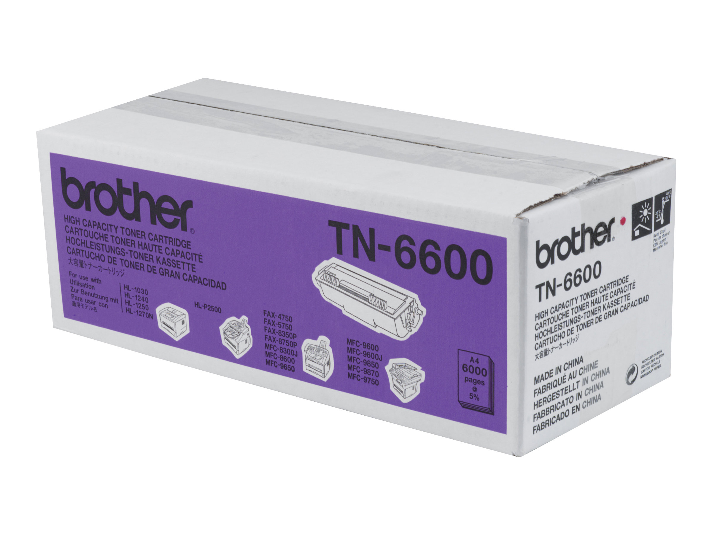 Brother TN-6600 - Schwarz - Original - Tonerpatrone - für Brother HL-1030 - 1230 - 1240 - 1250 - 1270 - 1430 - 1440 - 1450 - 1470 - P2500 - MFC-8300 - 9600 Brother TN-6600 - Schwarz - Original - Tonerpatrone - für Brother HL-1030 - 1230 - 1240 - 1250 - 1270 - 1430 - 1440 - 1450 - 1470 - P2500 - MFC-8300 - 9600