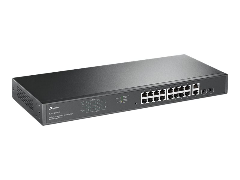 TP-Link TL-SG1218MPE Managed L2 Gigabit Switch16x10/100/1000 PoE+, 2xSFP - + 2 x Gigabit SFP - an Rack montierbar - PoE+ (192 W) - AC 100 - 240 V