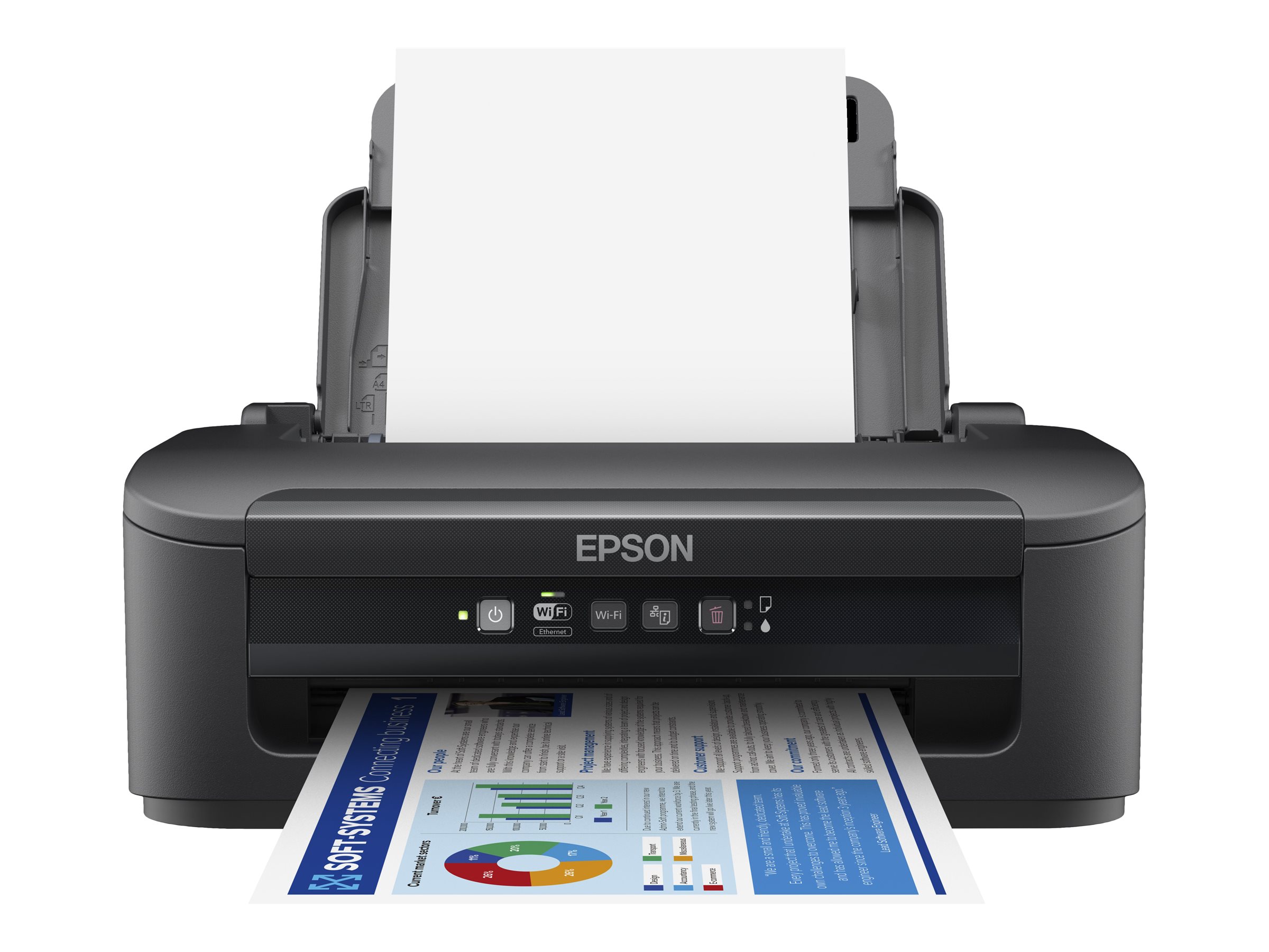 Epson WorkForce WF-2110W - Drucker - Farbe - - /bis zu 4.7 Seiten/Min. (Farbe) - Kapazität: 100 Blätter - USB 2.0 - LAN - Wi-Fi(n)