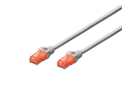 DIGITUS CAT 6 U/UTP Patchkabel - LSZH - bis RJ-45 (M) - 5 m - UTP - CAT 6 - halogenfrei - geformt - ohne Haken - Grau DIGITUS CAT 6 U/UTP Patchkabel - LSZH - bis RJ-45 (M) - 5 m - UTP - CAT 6 - halogenfrei - geformt - ohne Haken - Grau