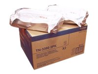 Brother TN3380 2PK - 2er-Pack - Schwarz - Original - Tonerpatrone - für Brother DCP-8110 - 8150 - 8155 - 8250 - HL-5440 - 5450 - 5470 - 6180 - MFC-8510 - 8520 - 8710 - 8950