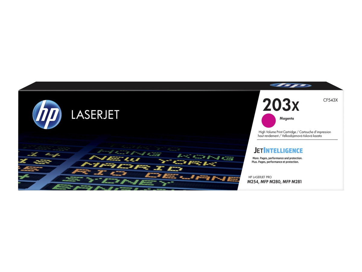 HP 203X - Hohe Ergiebigkeit - Magenta - Original - LaserJet - Tonerpatrone (CF543X) - für Color LaserJet Pro M254dw - M254nw - MFP M280nw - MFP M281cdw - MFP M281fdn - MFP M281fdw