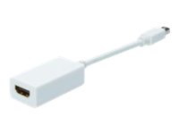 DIGITUS Mini DisplayPort HDMI Adapter / Konverter - 15 cm - Doppelisolierung - weiß DIGITUS Mini DisplayPort HDMI Adapter / Konverter - 15 cm - Doppelisolierung - weiß