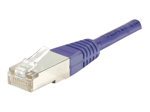 Tecline exertis Connect - Patch-Kabel - RJ-45 (M) - 50 cm - abgeschirmt F/UTP - CAT 6 - IEEE 802.3bz - Innen - lila