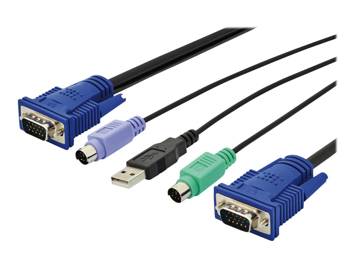 KVM-Kabel VGA PS/2 USB - Kabel - HD-15 (VGA) (M) zu USB - PS/2 (M) - 3 m - Schwarz KVM-Kabel VGA PS/2 USB - Kabel - HD-15 (VGA) (M) zu USB - PS/2 (M) - 3 m - Schwarz