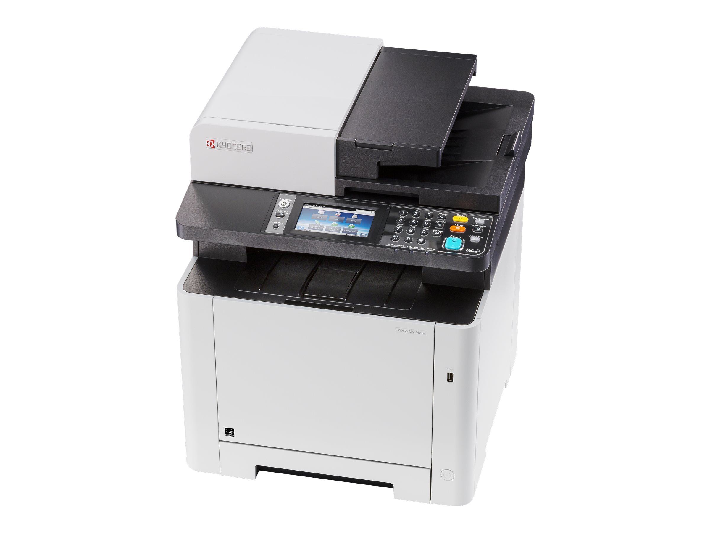 Kyocera ECOSYS M5526cdw - Multifunktionsdrucker - Farbe - Laser - Legal (216 x 356 mm)/ - /A4 (210 x 297 mm) (Original) - A4/Legal (Medien) - bis zu 26 Seiten/Min. (Kopieren) - bis zu 26 Seiten/Min. (Drucken) - 300 Blatt - 33.6 Kbps - USB 2.0 - Gigabit L…