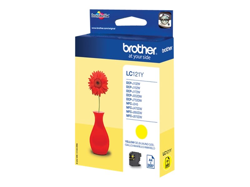 Brother LC121Y - Gelb - Original - Tintenpatrone - für Brother DCP-J100 - J105 - J132 - J152 - J552 - J752 - MFC-J245 - J470 - J650 - J870 Brother LC121Y - Gelb - Original - Tintenpatrone - für Brother DCP-J100 - J105 - J132 - J152 - J552 - J752 - MFC-J245 - J470 - J650 - J870