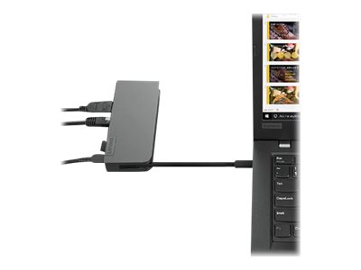 Powered USB-C Travel Hub - Docking Station - USB-C - VGA, HDMI - WW - für - USB-C - VGA - HDMI - Campus - weltweit - für ThinkPad X1 Yoga Gen 8 21HQ