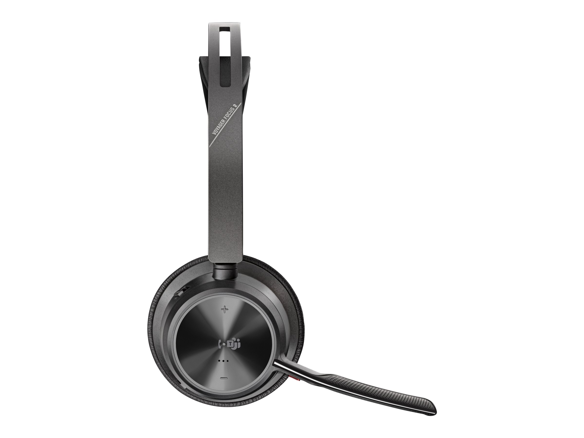 HP Poly Voyager Focus 2 Headset On-Ear Bluetooth USB-C ANC Ladestation - Bluetooth - kabellos - aktive Rauschunterdrückung - USB-C über Bluetooth-Adapter - USB-A über Bluetooth-Adapter - Schwarz - mit Ladestation - Zoom-zertifiziert - Zertifiziert für Mi…
