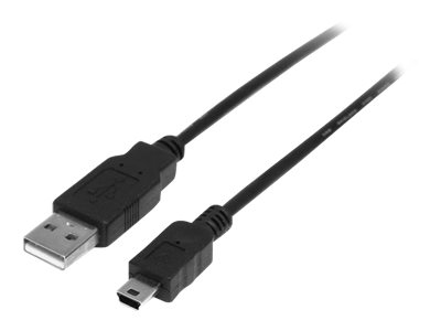 Kabel USB 2.0 A->mini B 0,5m schwarz St./St. - zu Mini-USB - Typ B (M) - USB 2.0 - 50 cm - Schwarz
