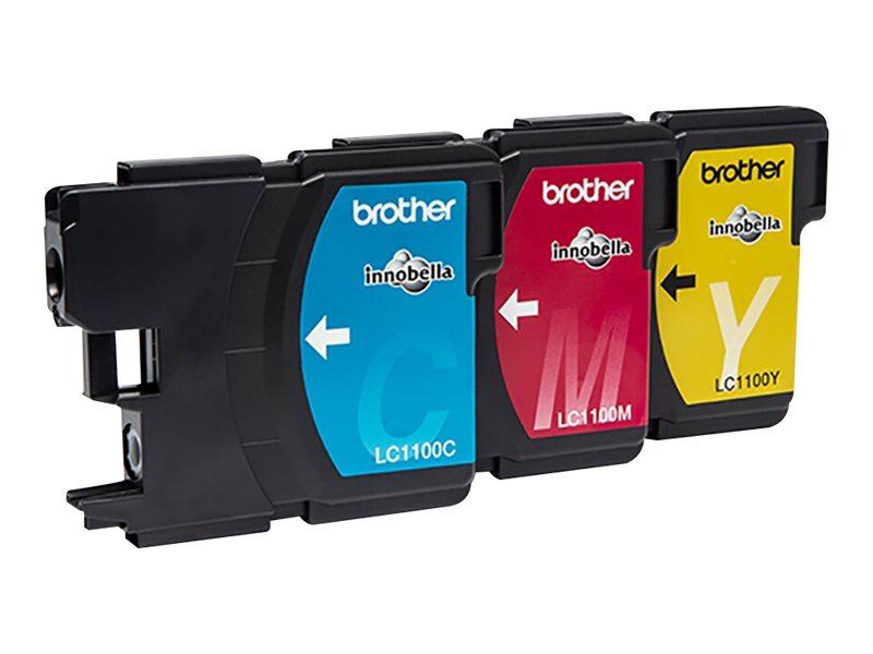Brother LC1100 Rainbow Pack - Gelb, Cyan, Magenta - original - Blister mit Diebstahlsicherung - Tintenpatrone - für Brother DCP-385 - 6690 - MFC-490 - 5490 - 5890 - 6490 - 6890 - 790 - 990