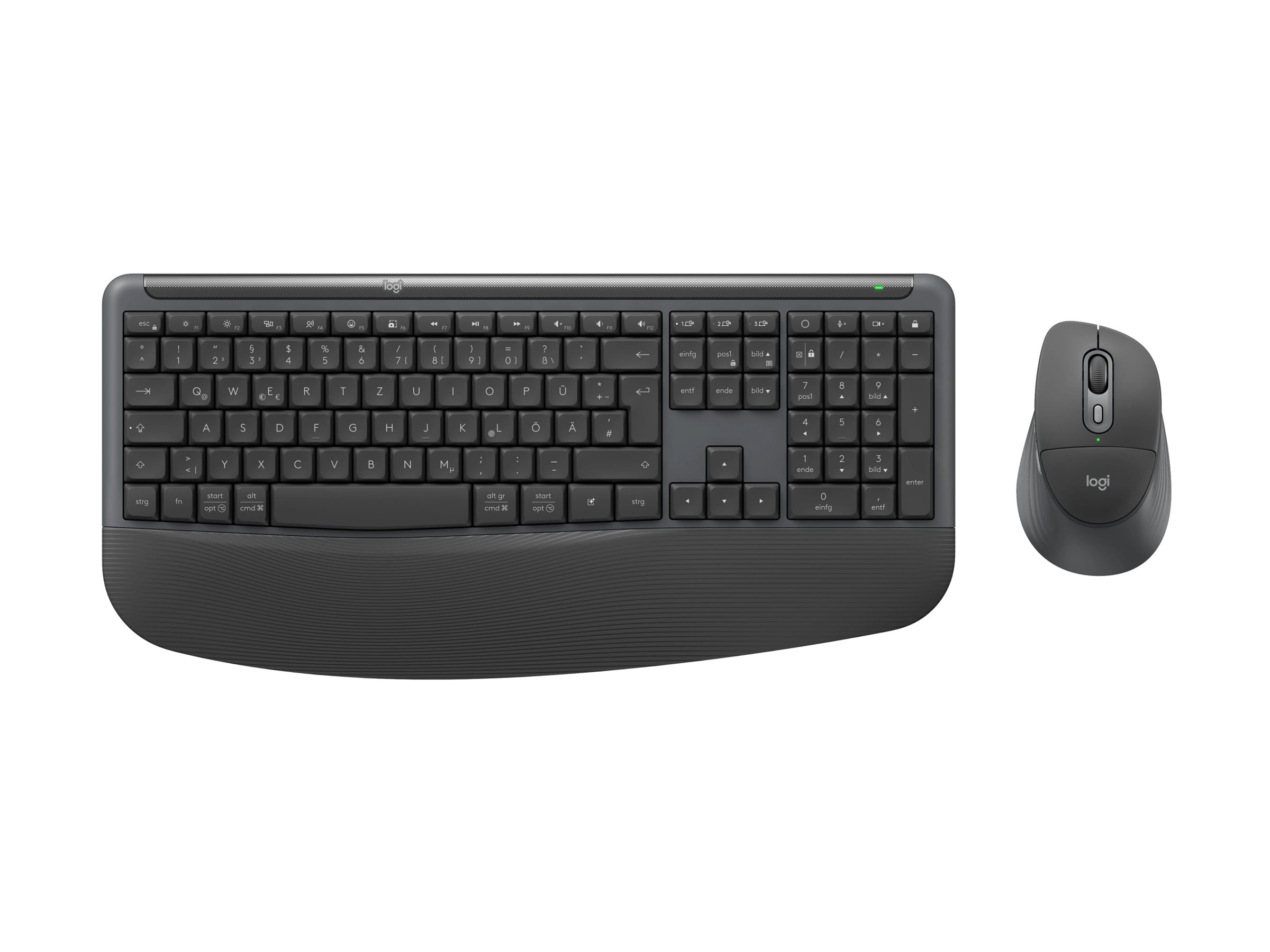 Logitech Signature Comfort Plus Combo MK880 - Tastatur-und-Maus-Set - full size - mit LED-Batteriestandanzeige - kabellos - Bluetooth 5.2 - QWERTZ - Deutsch - Graphite Logitech Signature Comfort Plus Combo MK880 - Tastatur-und-Maus-Set - full size - mit LED-Batteriestandanzeige - kabellos - Bluetooth 5.2 - QWERTZ - Deutsch - Graphite