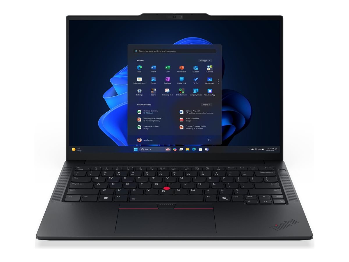 Lenovo ThinkPad E14 Gen 7 21T0 - - IPS 1920 x 1200 - Wi-Fi 6E - Bluetooth - Schwarz - kbd: Deutsch - mit 1 Jahr Lenovo Premier Support