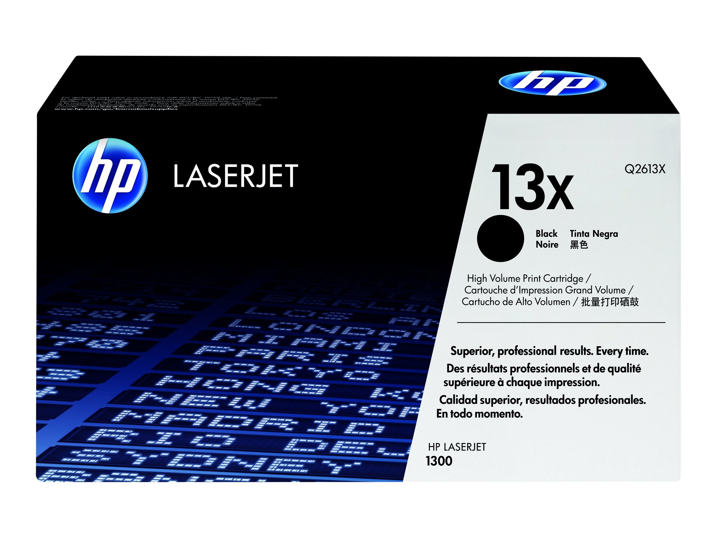 HP 13X - Hohe Ergiebigkeit - Schwarz - original - LaserJet - Tonerpatrone (Q2613X) - für LaserJet 1300 - 1300n - 1300t - 1300xi HP 13X - Hohe Ergiebigkeit - Schwarz - original - LaserJet - Tonerpatrone (Q2613X) - für LaserJet 1300 - 1300n - 1300t - 1300xi