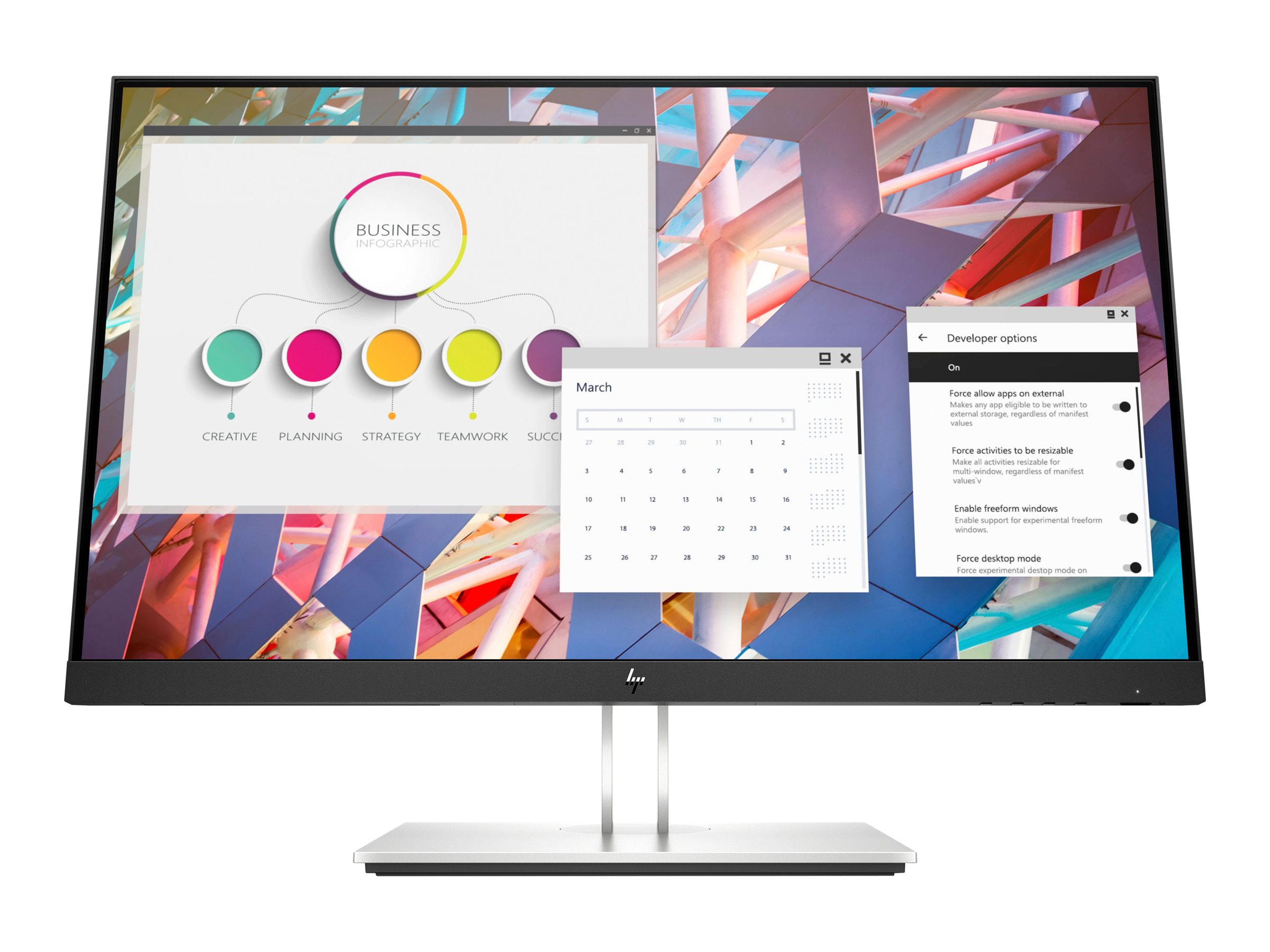 HP E24 G4 E-Series LED-Monitor 60,5 cm (23,8") 1920 x 1080 IPS LED - 1920 x 1080 Full HD (1080p) @ 60 Hz - IPS - 250 cd/m² - 1000:1 - 5 ms - HDMI - VGA - DisplayPort - Silber (Halter) - schwarzer Kopf HP E24 G4 E-Series LED-Monitor 60,5 cm (23,8") 1920 x 1080 IPS LED - 1920 x 1080 Full HD (1080p) @ 60 Hz - IPS - 250 cd/m² - 1000:1 - 5 ms - HDMI - VGA - DisplayPort - Silber (Halter) - schwarzer Kopf