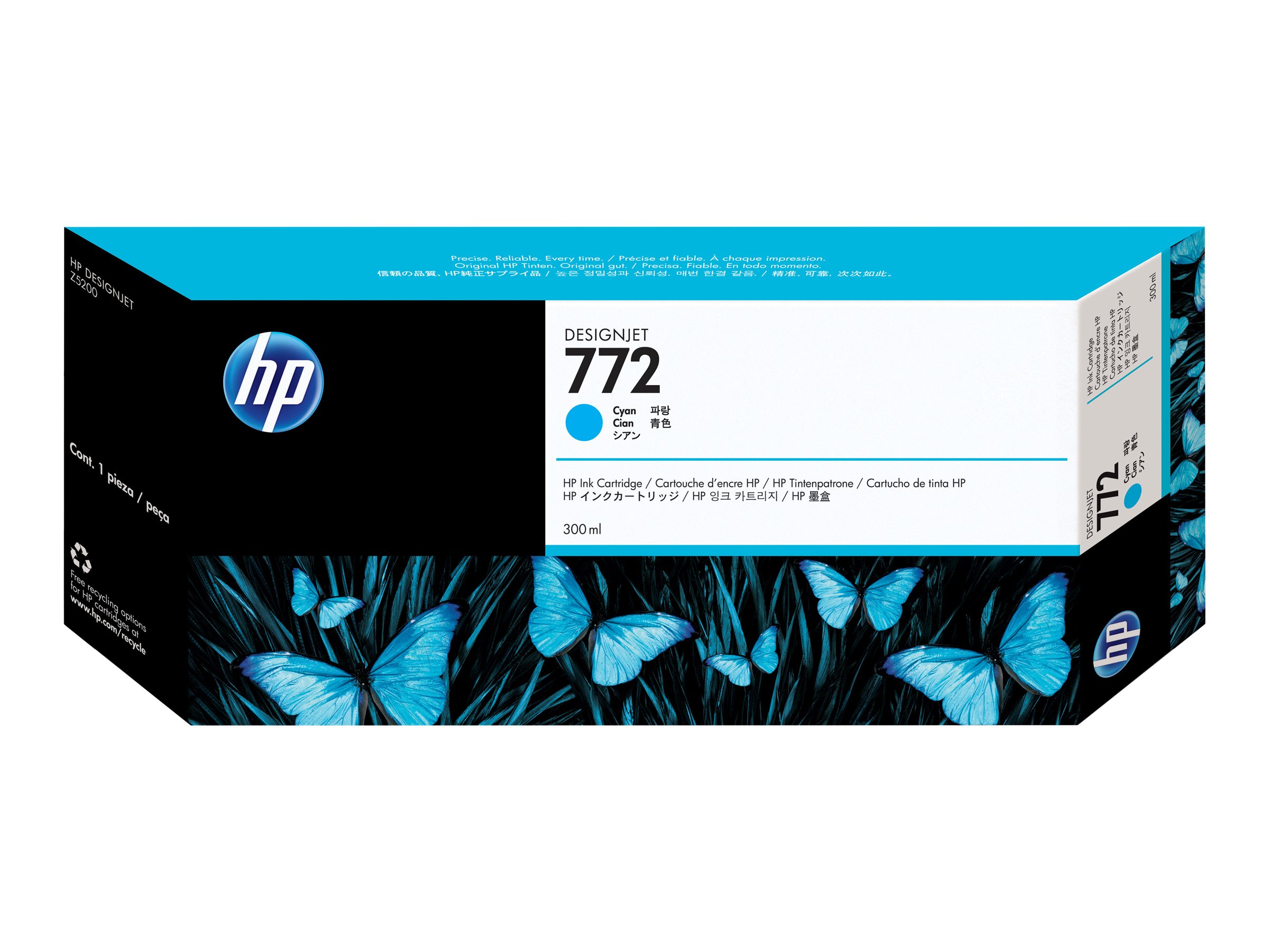 CYAN INK CARTRIDGE 772 - Tintenpatrone - für DesignJet HD Pro MFP - Z5200 - Z5200 PostScript - Z5400 PostScript ePrinter CYAN INK CARTRIDGE 772 - Tintenpatrone - für DesignJet HD Pro MFP - Z5200 - Z5200 PostScript - Z5400 PostScript ePrinter