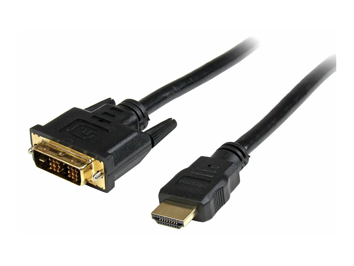 Adapterkabel HDMI -> DVI-D 50cm schwarz - HDMI/DVI Adapterkabel / Adapter Kabel - Schwarz - Adapterkabel - DVI-D männlich zu HDMI männlich - 50 cm - Doppelisolierung - Schwarz